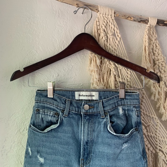 Reformation Hepburn High Rise Skinny Jean in Rainier Wash - Picture 5 of 15